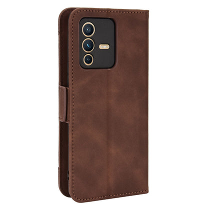 For vivo S12 Pro / V23 Pro Multi-Card Slots Wallet Phone Case Premium PU Leather Stand Magnetic Flip Protective Cover