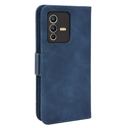 For vivo S12 Pro / V23 Pro Multi-Card Slots Wallet Phone Case Premium PU Leather Stand Magnetic Flip Protective Cover