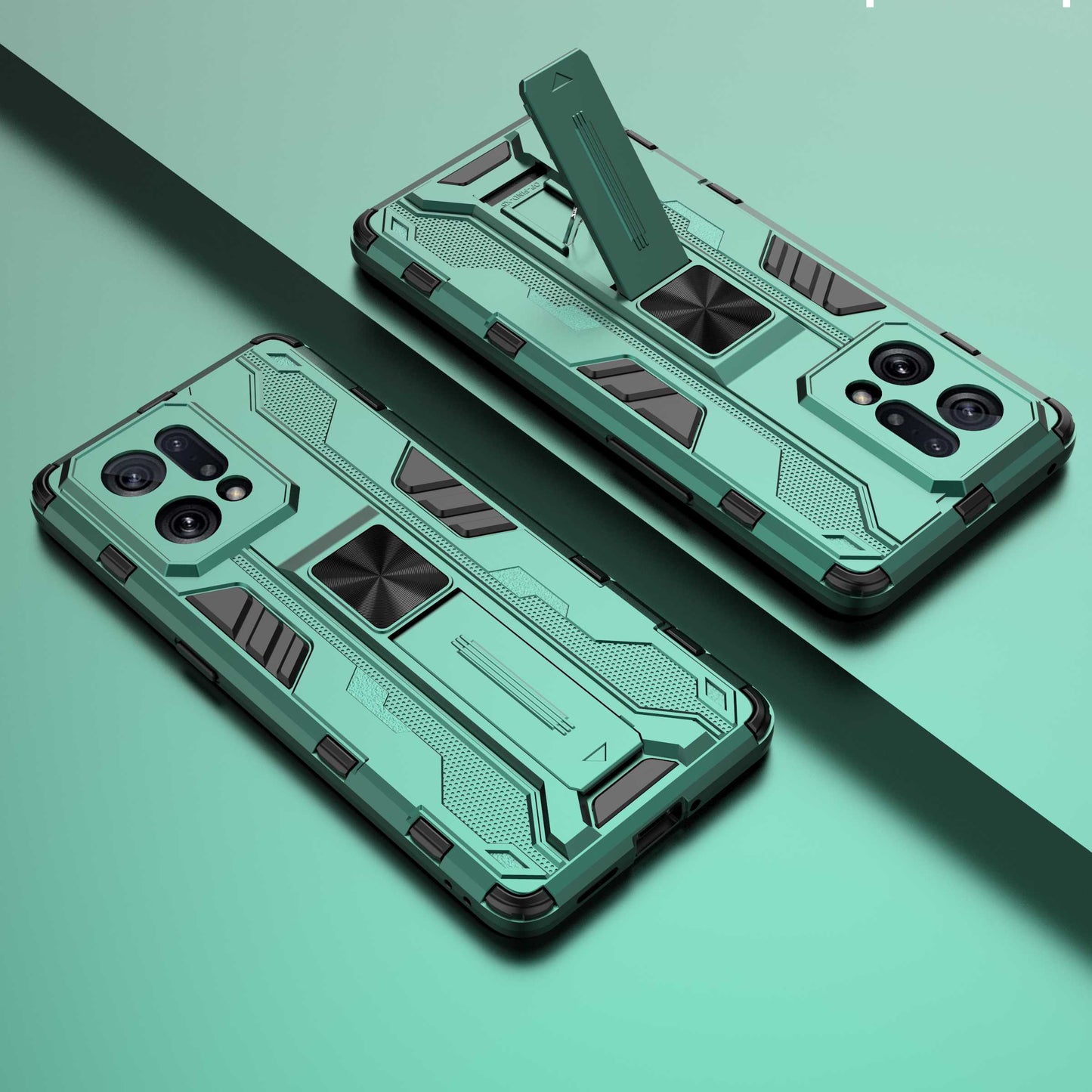 For Oppo Find X5 Heavy Duty Hard PC Soft TPU Rugged Hybrid Protective Case Shockproof Kickstand Back Cover