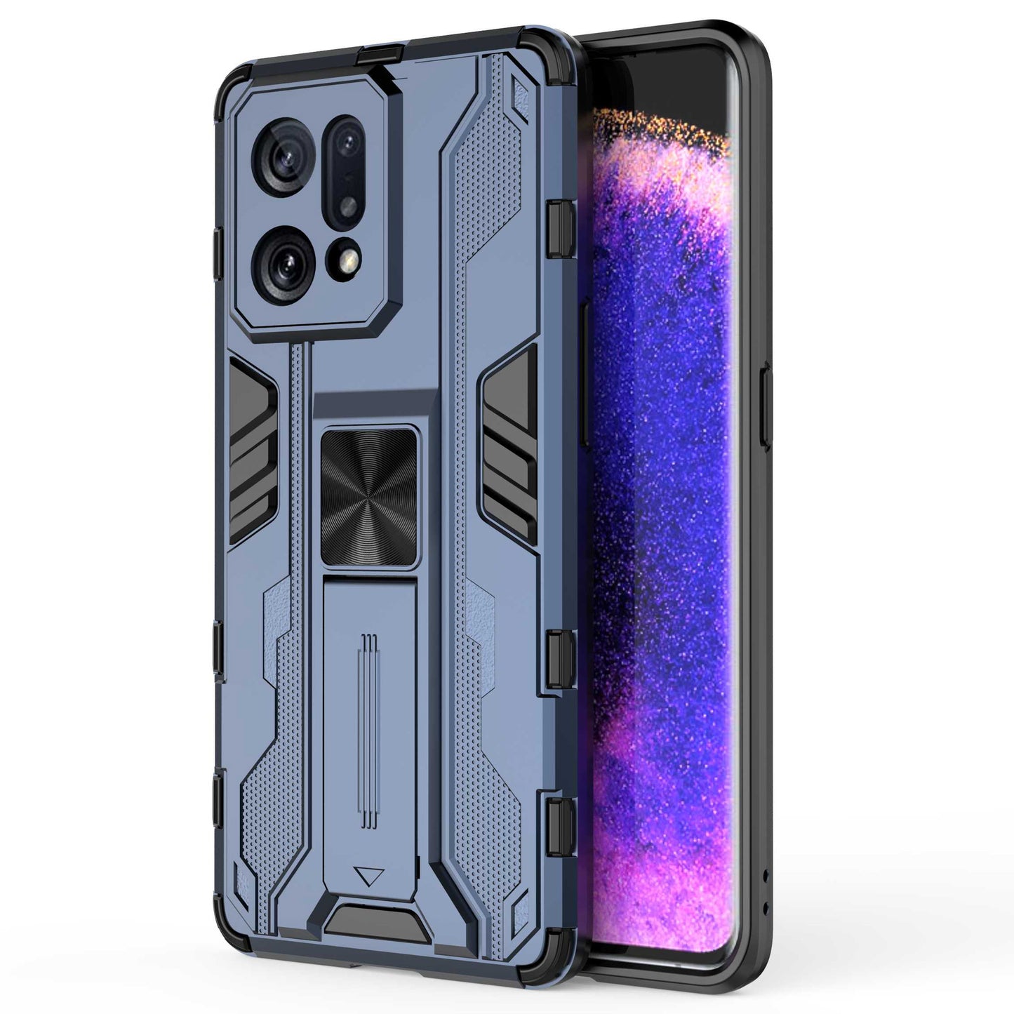 For Oppo Find X5 Heavy Duty Hard PC Soft TPU Rugged Hybrid Protective Case Shockproof Kickstand Back Cover