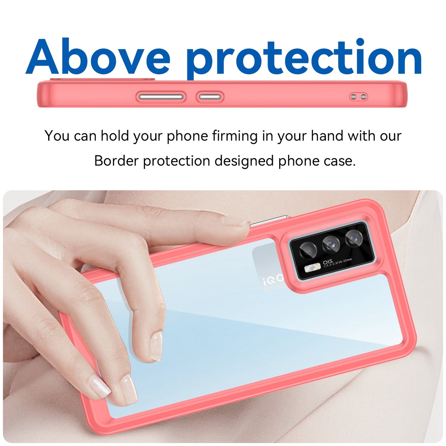 For vivo iQOO 7 (India) 5G/iQOO Neo5 Wear-resistant Anti-drop Transparent Back Case Hybrid Acrylic + TPU Mobile Phone Cover with Independent Buttons