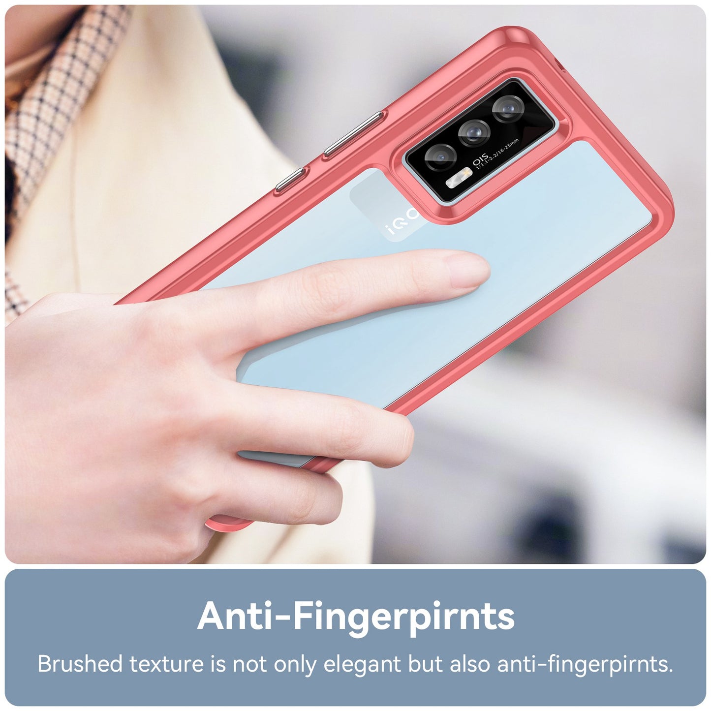 For vivo iQOO 7 (India) 5G/iQOO Neo5 Wear-resistant Anti-drop Transparent Back Case Hybrid Acrylic + TPU Mobile Phone Cover with Independent Buttons