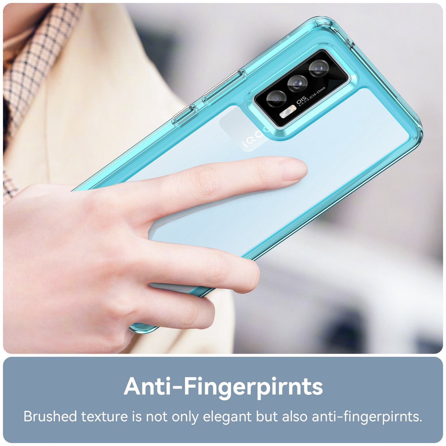 For vivo iQOO 7 (India) 5G/iQOO Neo5 Wear-resistant Anti-drop Transparent Back Case Hybrid Acrylic + TPU Mobile Phone Cover with Independent Buttons