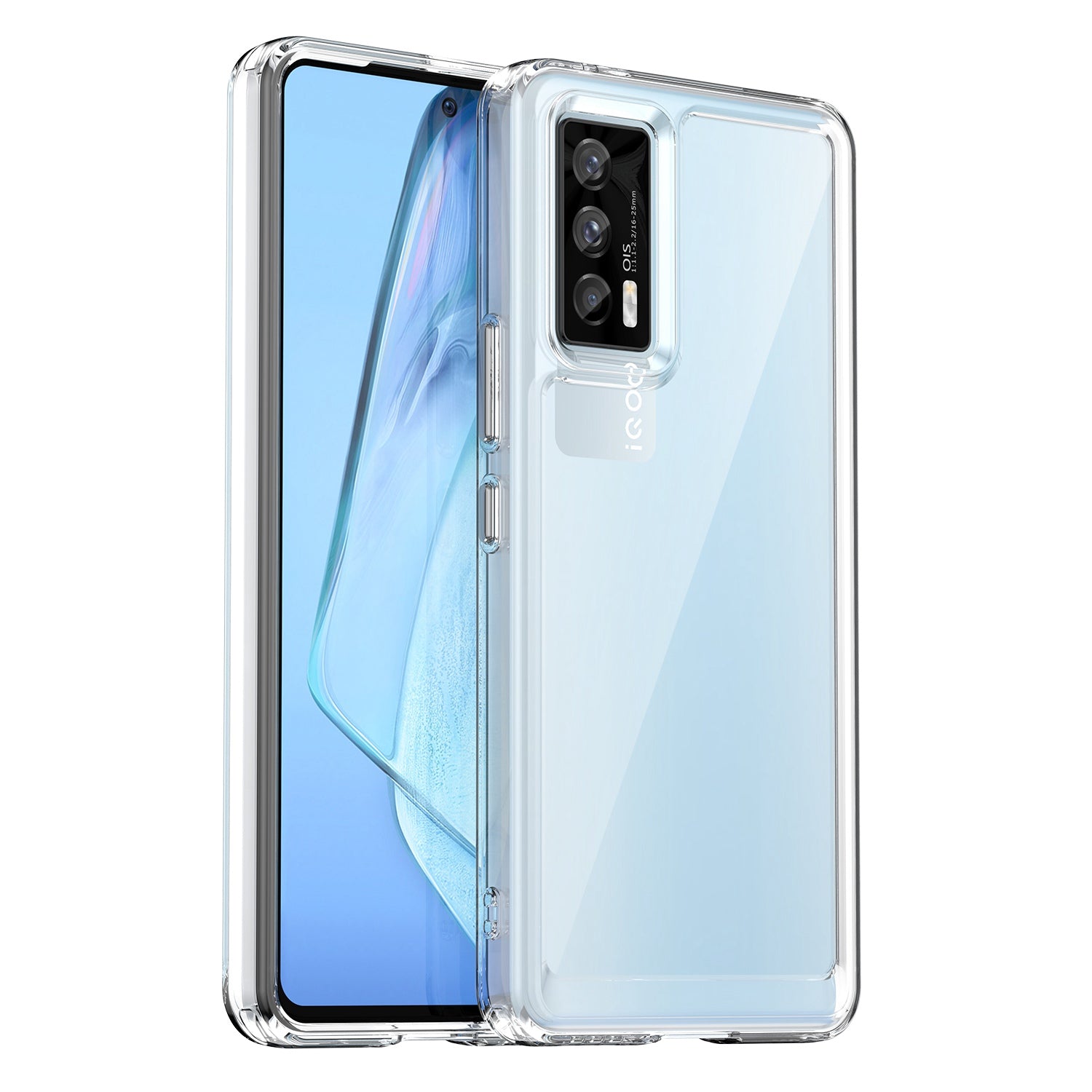 For vivo iQOO 7 (India) 5G/iQOO Neo5 Wear-resistant Anti-drop Transparent Back Case Hybrid Acrylic + TPU Mobile Phone Cover with Independent Buttons