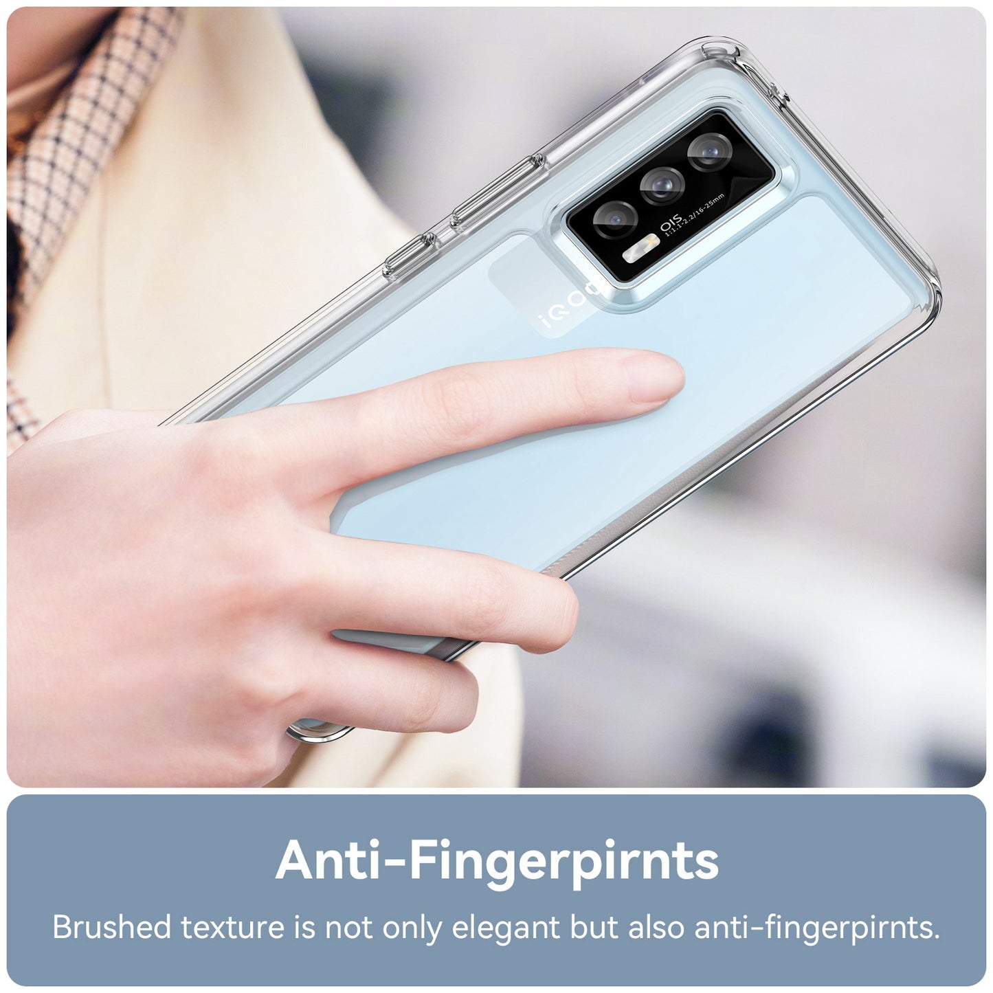 For vivo iQOO 7 (India) 5G/iQOO Neo5 Wear-resistant Anti-drop Transparent Back Case Hybrid Acrylic + TPU Mobile Phone Cover with Independent Buttons
