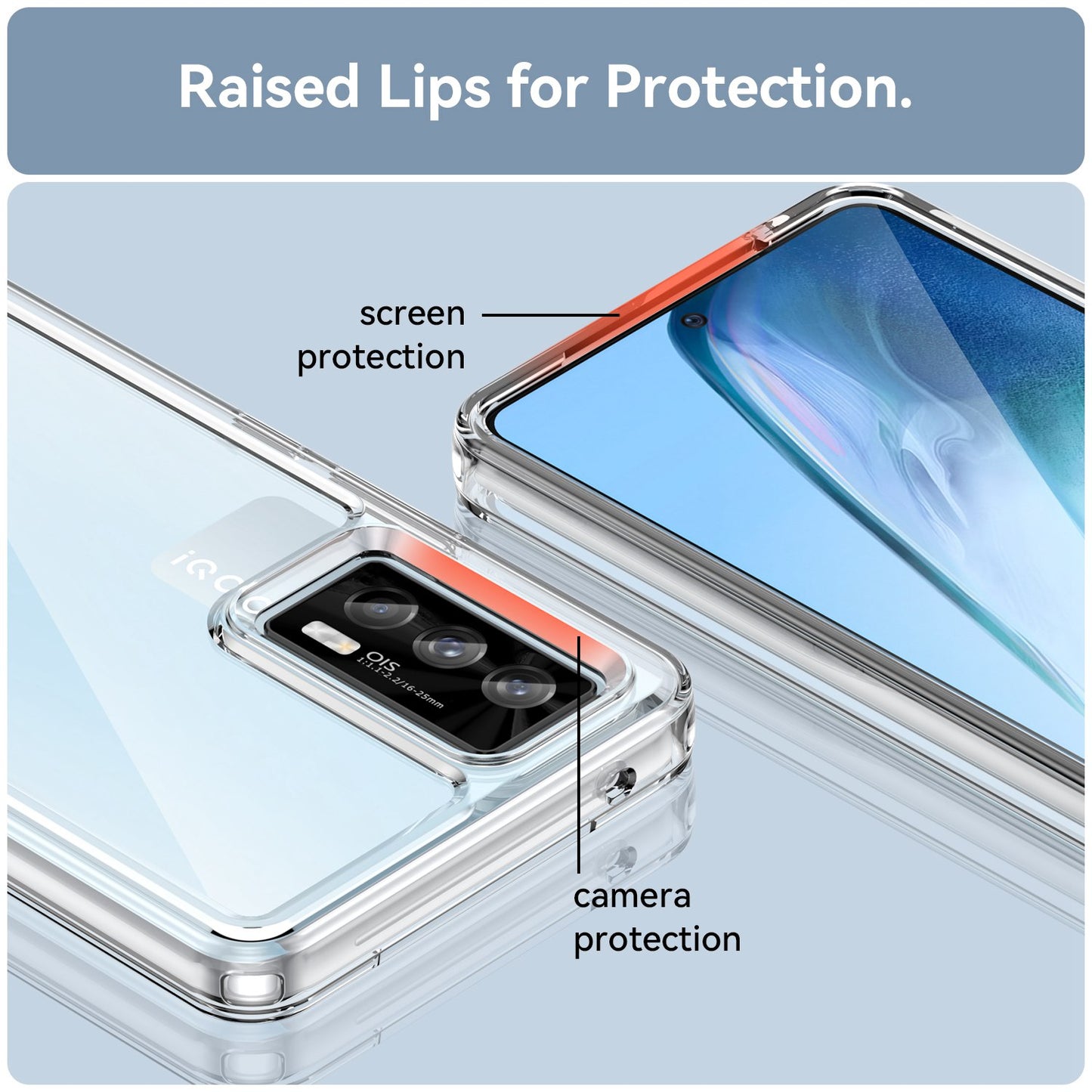 For vivo iQOO 7 (India) 5G/iQOO Neo5 Wear-resistant Anti-drop Transparent Back Case Hybrid Acrylic + TPU Mobile Phone Cover with Independent Buttons