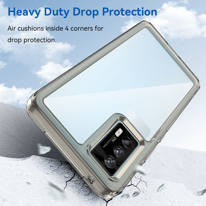 For vivo iQOO 7 (India) 5G/iQOO Neo5 Wear-resistant Anti-drop Transparent Back Case Hybrid Acrylic + TPU Mobile Phone Cover with Independent Buttons