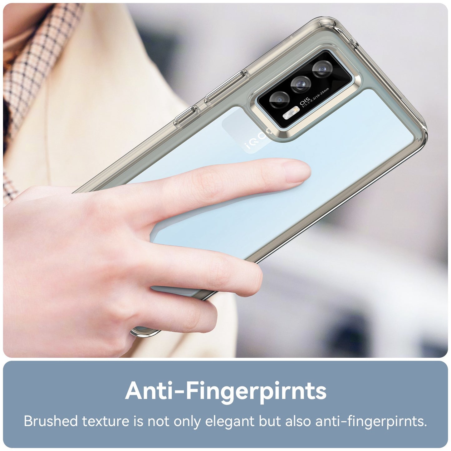 For vivo iQOO 7 (India) 5G/iQOO Neo5 Wear-resistant Anti-drop Transparent Back Case Hybrid Acrylic + TPU Mobile Phone Cover with Independent Buttons