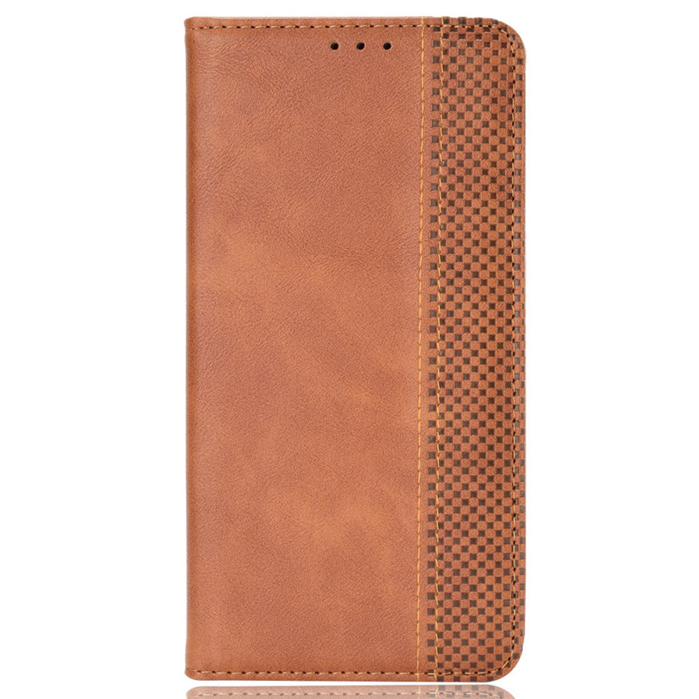 Retro Surface Anti-Fall Case for vivo S15e 5G Wallet Phone Case Leather Mobile Phone Protector with Stand