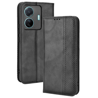 Retro Surface Anti-Fall Case for vivo S15e 5G Wallet Phone Case Leather Mobile Phone Protector with Stand