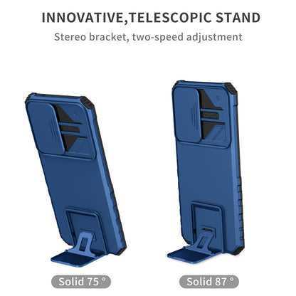 Protective Phone Case for vivo V23e 5G/S10e 5G Kickstand PC + TPU Cover with Sliding Camera Protection