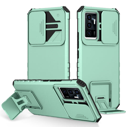 Protective Phone Case for vivo V23e 5G/S10e 5G Kickstand PC + TPU Cover with Sliding Camera Protection