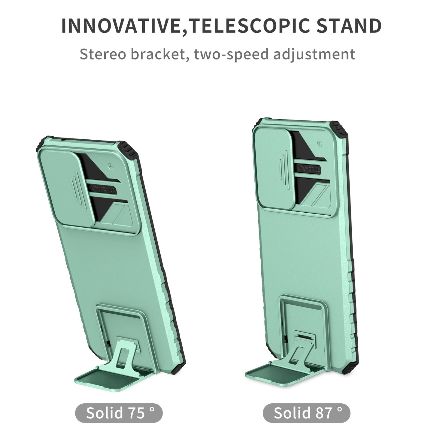 Protective Phone Case for vivo V23e 5G/S10e 5G Kickstand PC + TPU Cover with Sliding Camera Protection