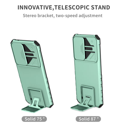 Protective Phone Case for vivo V23e 5G/S10e 5G Kickstand PC + TPU Cover with Sliding Camera Protection