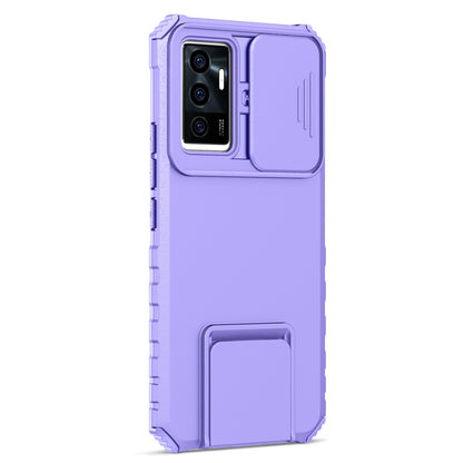 Protective Phone Case for vivo V23e 5G/S10e 5G Kickstand PC + TPU Cover with Sliding Camera Protection