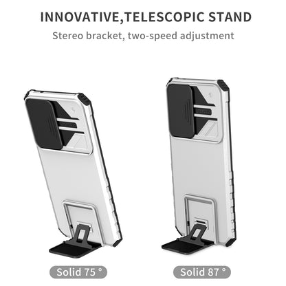 Protective Phone Case for vivo V23e 5G/S10e 5G Kickstand PC + TPU Cover with Sliding Camera Protection