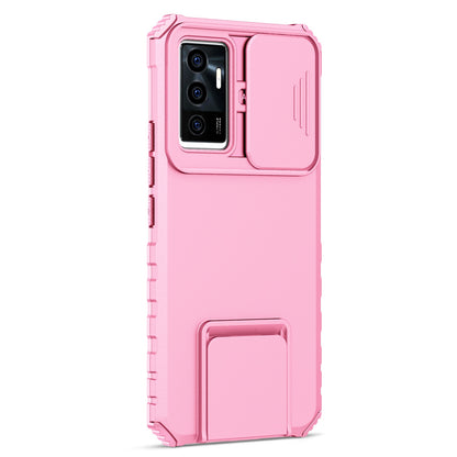 Protective Phone Case for vivo V23e 5G/S10e 5G Kickstand PC + TPU Cover with Sliding Camera Protection