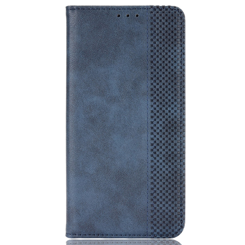 Retro Texture Magnetic Absorption Leather Case for Oppo Reno8 Pro 5G, Viewing Stand Wallet Protective Cover
