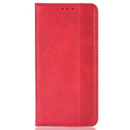 Retro Texture Magnetic Absorption Leather Case for Oppo Reno8 Pro 5G, Viewing Stand Wallet Protective Cover