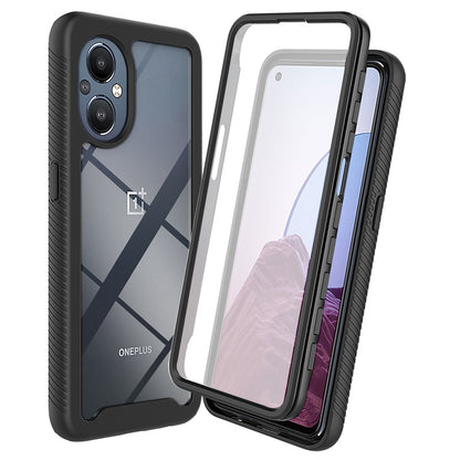 For OnePlus Nord N20 5G/Oppo Reno7 Z 5G/Reno7 Lite 5G/Reno8 Lite 5G Hard PC + Soft TPU Hybrid Case 3-in-1 Shockproof Phone Cover with PET Screen Protector
