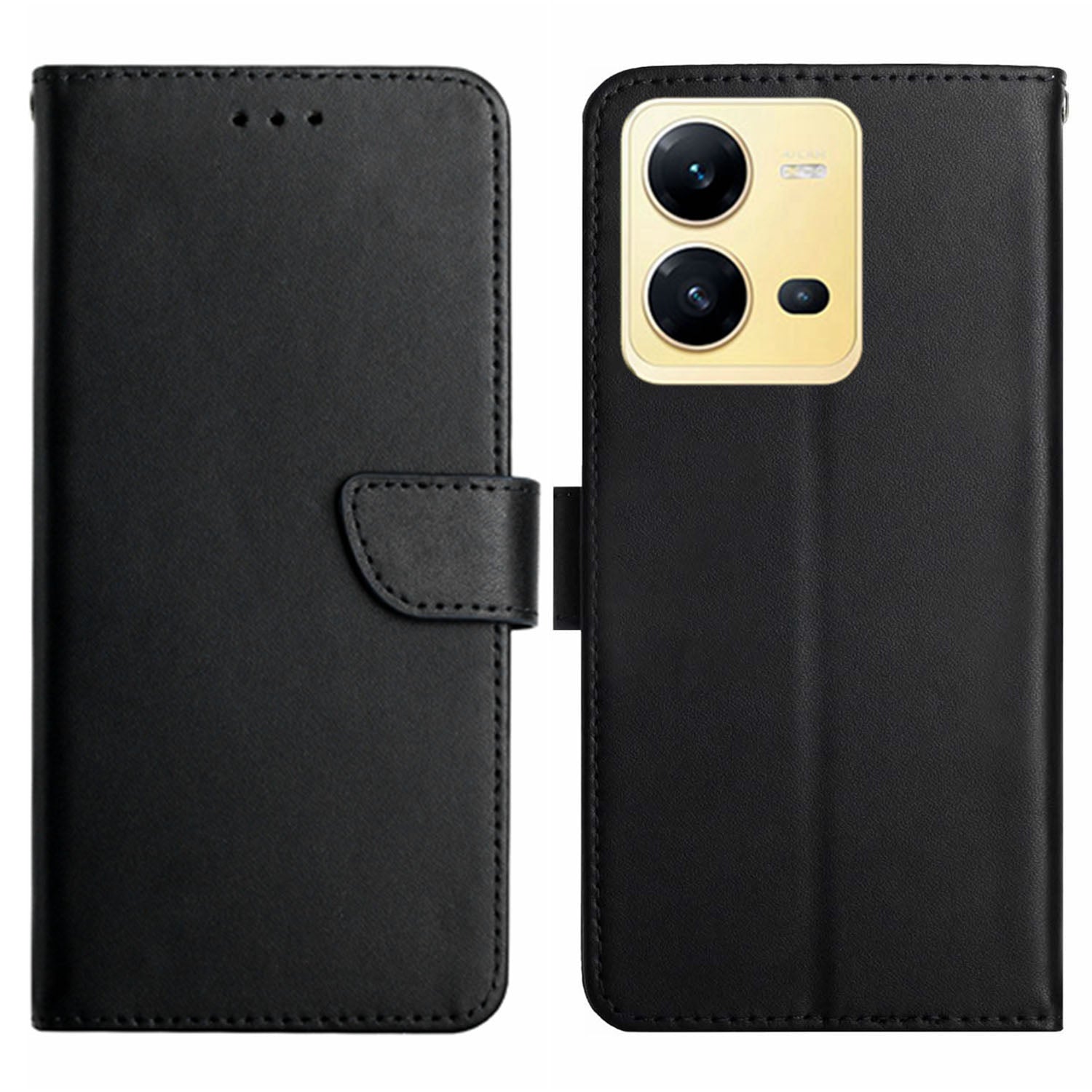 For Honor 70 Pro 5G / 70 Pro+ 5G HT02 Nappa Texture Genuine Leather Wallet Phone Case Solid Color Stand Magnetic Closure Protective Cover