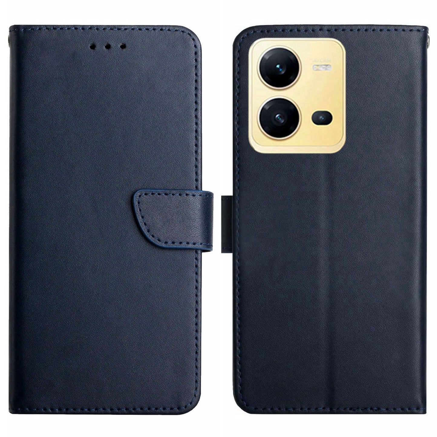 For Honor 70 Pro 5G / 70 Pro+ 5G HT02 Nappa Texture Genuine Leather Wallet Phone Case Solid Color Stand Magnetic Closure Protective Cover