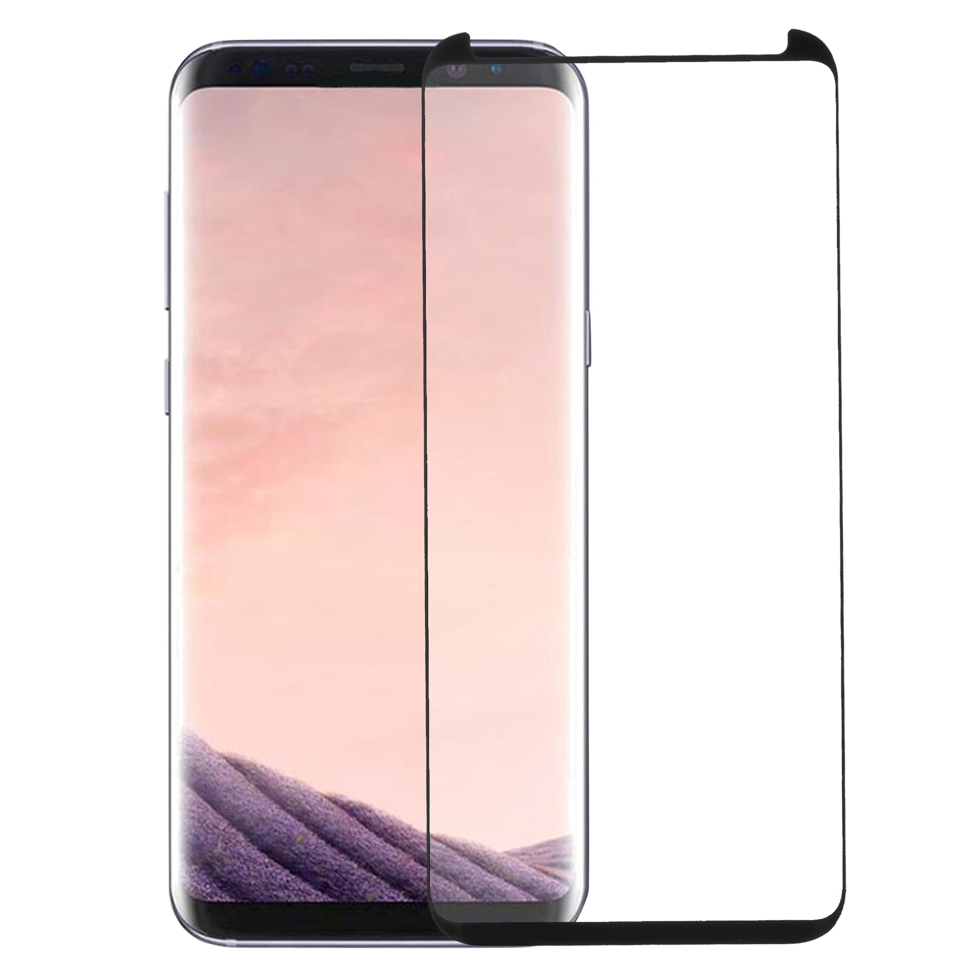 RURIHAI for Samsung Galaxy S8 SM-G950 3D Curved Full Glue Full Tempered Glass Screen Protector Film + Screen Protector Pushing Plate