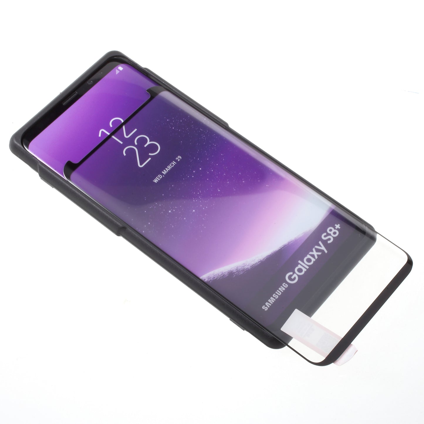 RURIHAI for Samsung Galaxy S8 SM-G950 3D Curved Full Glue Full Tempered Glass Screen Protector Film + Screen Protector Pushing Plate