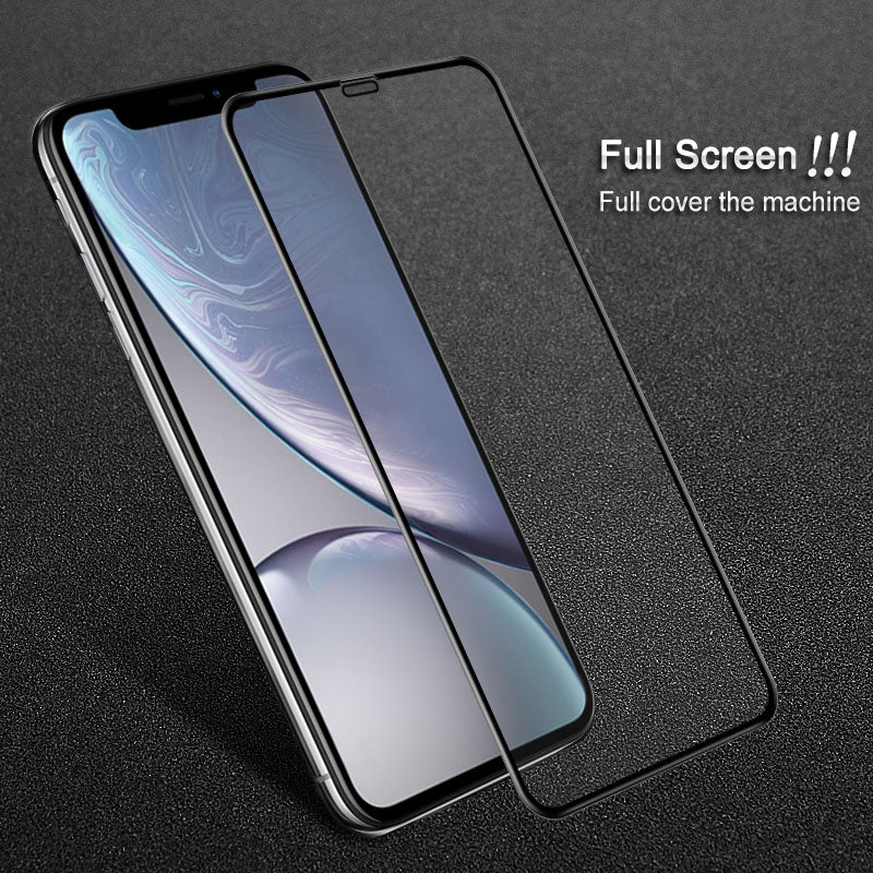 IMAK Pro+ Anti-explosion Full Screen Tempered Glass Protector for iPhone (2019) 6.1" / XR 6.1 inch- Black