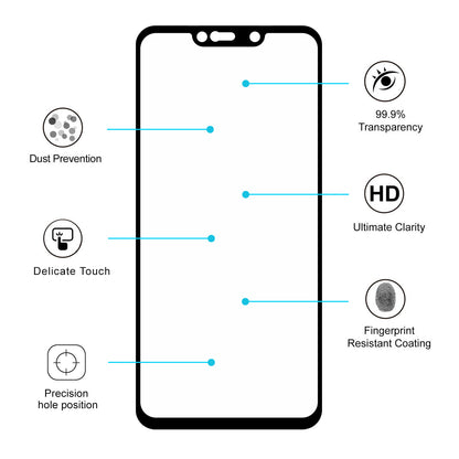 HAT PRINCE Full Glue Full Coverage Tempered Glass Screen Protector for Huawei Mate 20 Lite / Maimang 7 0.26mm 9H 2.5D Arc Edge