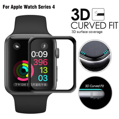 3D Full Covering 9H Scratch-proof Tempered Glass Screen Protector for Apple Watch Series 4 44mm