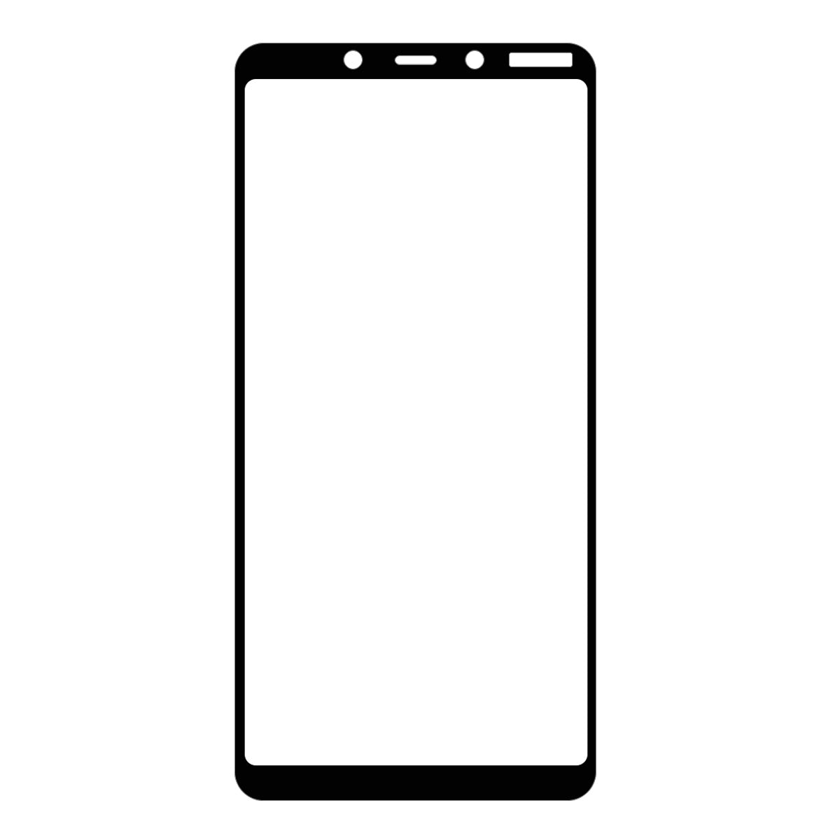 HAT PRINCE for Nokia 3.1 Plus Full Glue  Full Coverage Tempered Glass Screen Protector 0.26mm 9H 2.5D Arc Edge