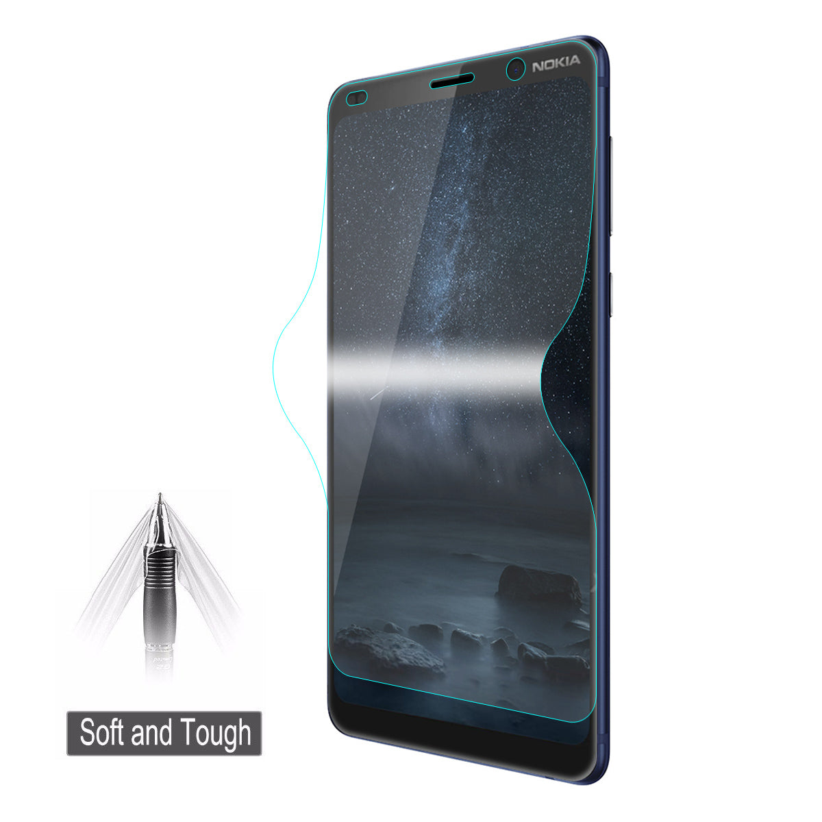 HAT PRINCE 3D Full Covering Soft Screen Protector Film for Nokia 9 PureView