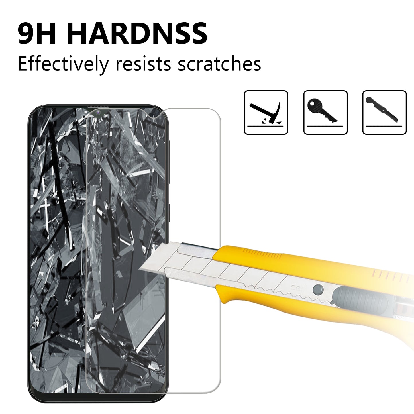 For Samsung Galaxy A10 Arc Edge 0.25mm Anti-Fingerprint HD Clarify Tempered Glass Screen Protector, Case Friendly, Bubble Free, Easy Installation