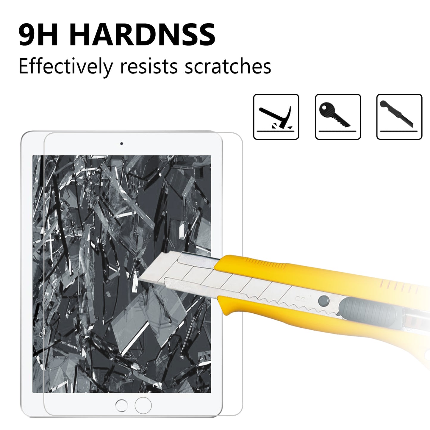 0.25mm Arc Edge 9H Full Screen Covering Tempered Glass Shield for iPad mini (2019) 7.9 inch / mini 4
