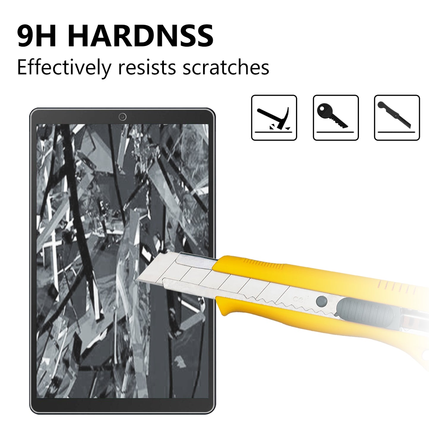 0.25mm Arc Edge 9H Full Screen Covering Tempered Glass Shield for Samsung Galaxy Tab A 10.1 (2019) SM-T515