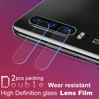 IMAK 2Pcs/Pack Anti-scratch HD Glass Mobile Camera Lens Film for Huawei P30 -Transparent