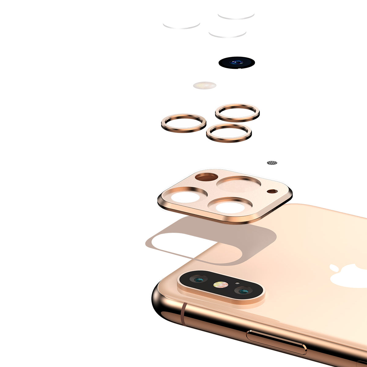 Disguise Into iPhone 11 Pro Camera Ring Lens Metal Cover for iPhone XS 5.8 inch/XS Max 6.5 inch