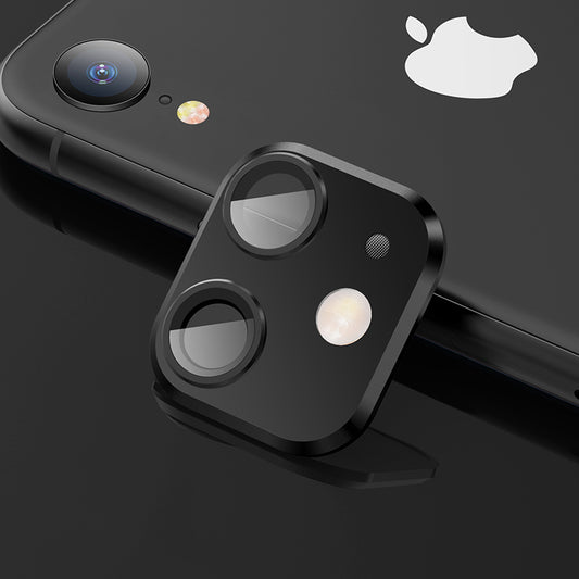 Disguise Into iPhone 11 Camera Lens Sticker Upgraded Metal Cover for Apple iPhone XR 6.1 inch