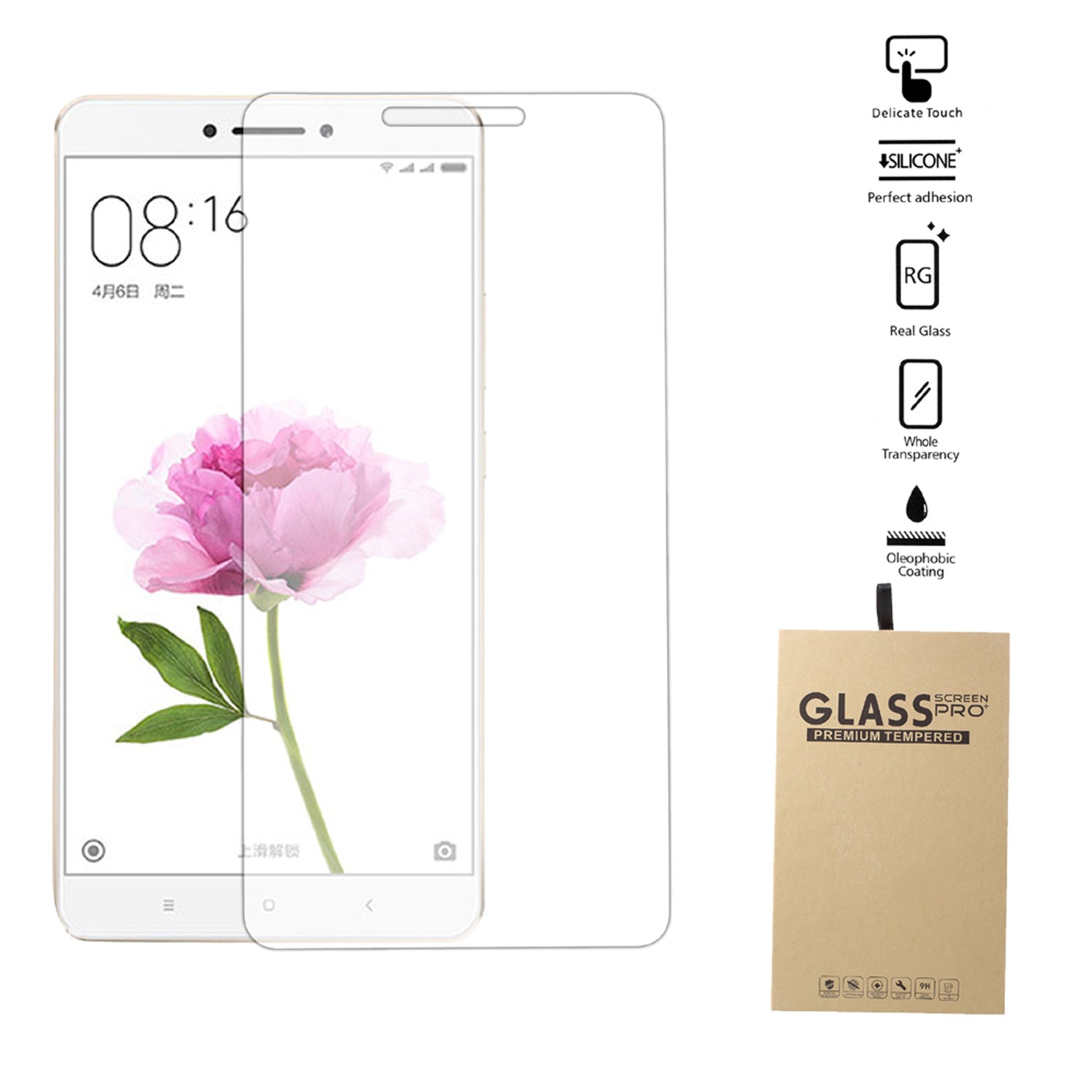 0.25mm Tempered Glass Film Screen Guard Arc Edge for Xiaomi Mi Max