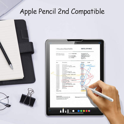 0.3mm Screen Protector for iPad Pro 12.9 (2020), 2.5D Edge Tempered Glass HD Anti-Scratch Film, Support Face Unlock