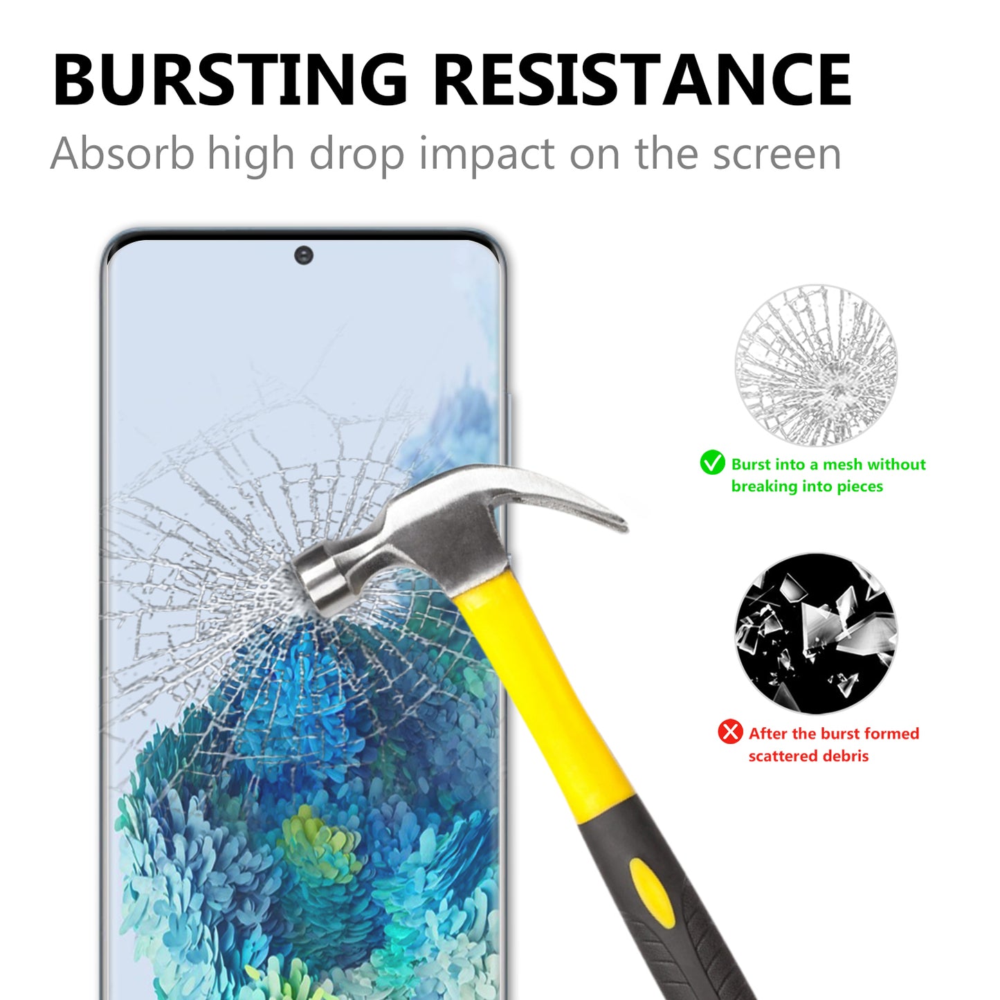 Ultra Clear 3D Tempered Glass Full Screen Protector Film for Samsung Galaxy S20 Ultra