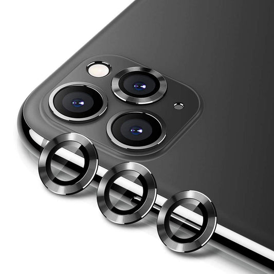 ENKAY 3Pcs/Set Metal Frame + Tempered Glass Phone Camera Lens Protector for Apple iPhone 11 Pro / 11 Pro Max