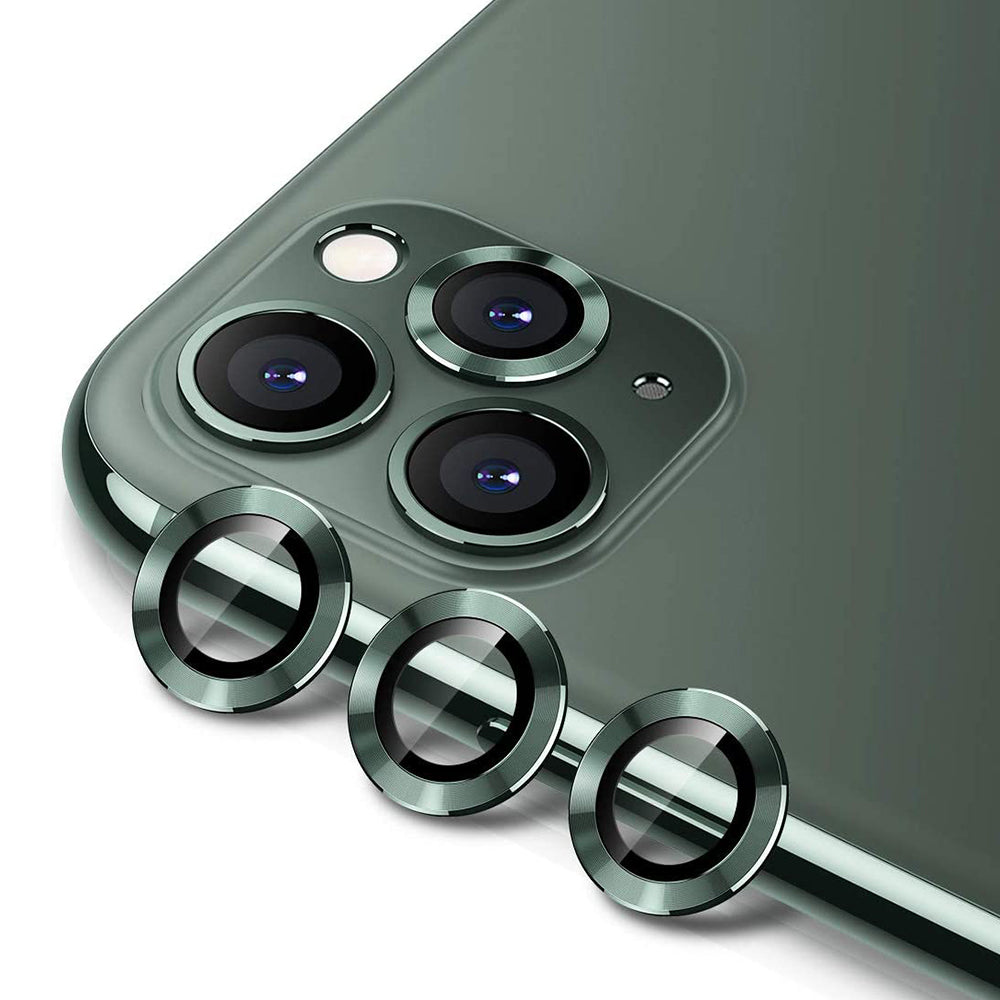 ENKAY 3Pcs/Set Metal Frame + Tempered Glass Phone Camera Lens Protector for Apple iPhone 11 Pro / 11 Pro Max