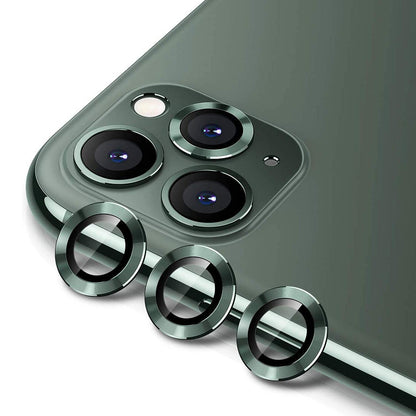ENKAY 3Pcs/Set Metal Frame + Tempered Glass Phone Camera Lens Protector for Apple iPhone 11 Pro / 11 Pro Max