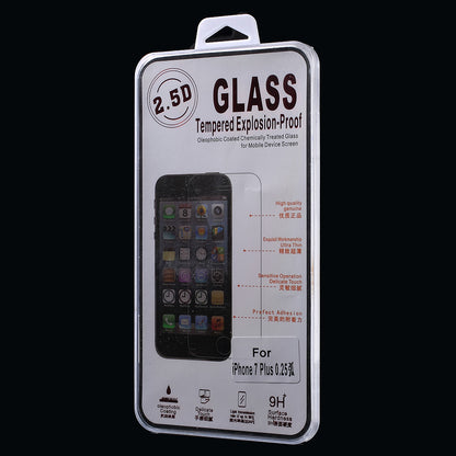 0.25mm Tempered Glass Screen Protector Guard Film for iPhone 8 Plus/7 Plus Arc Edge