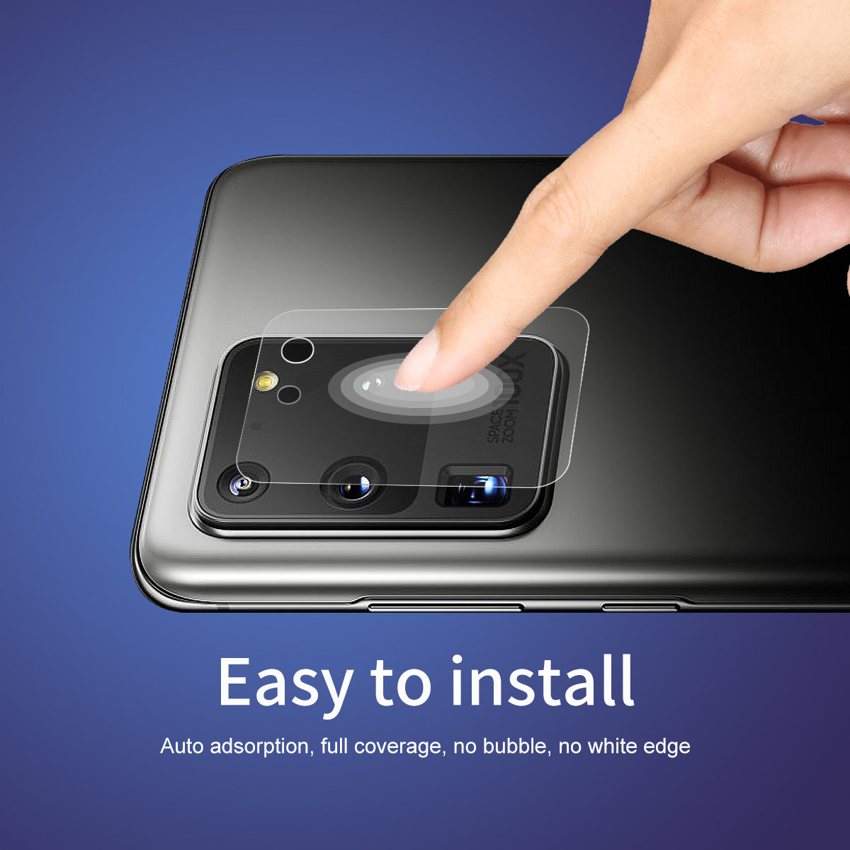 2Pcs HAT-PRINCE [0.2mm 9H 2.15D Arc Edges] Tempered Glass Back Camera Lens Guard Films for Samsung Galaxy S20 Ultra
