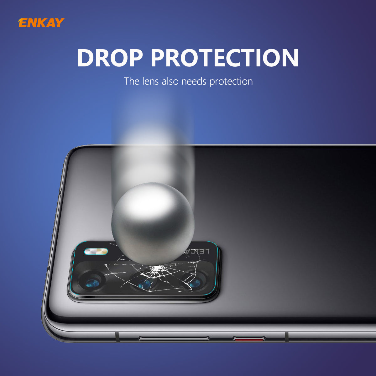 2Pcs HAT-PRINCE for Huawei P40 [0.2mm 9H 2.15D Arc Edges] Tempered Glass Back Camera Lens Guard Films