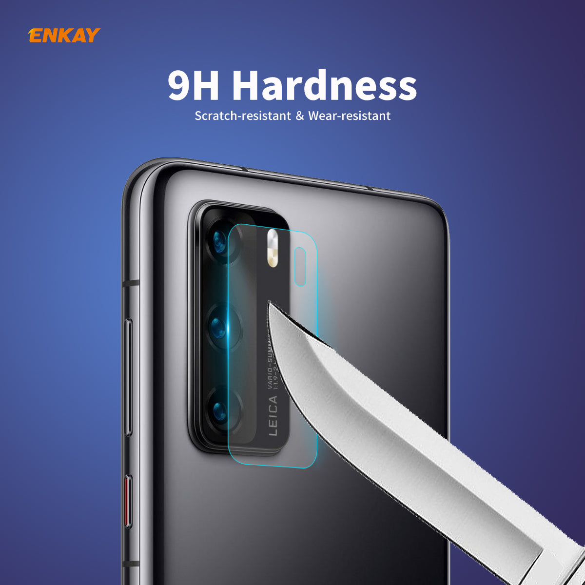 2Pcs HAT-PRINCE for Huawei P40 [0.2mm 9H 2.15D Arc Edges] Tempered Glass Back Camera Lens Guard Films