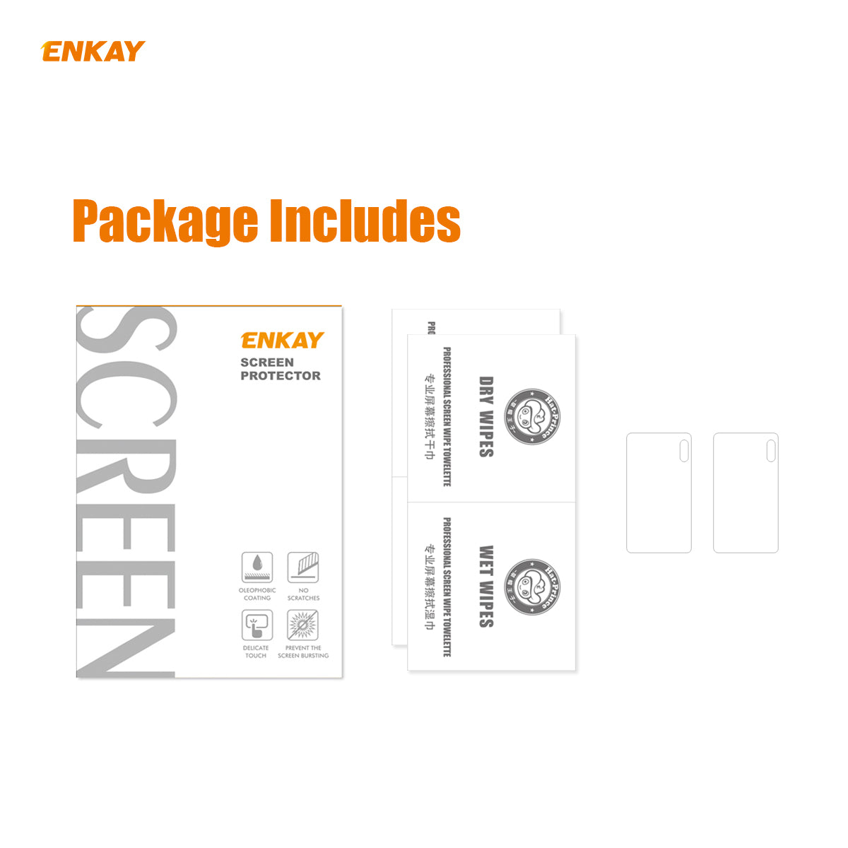 2Pcs HAT-PRINCE for Huawei P40 [0.2mm 9H 2.15D Arc Edges] Tempered Glass Back Camera Lens Guard Films